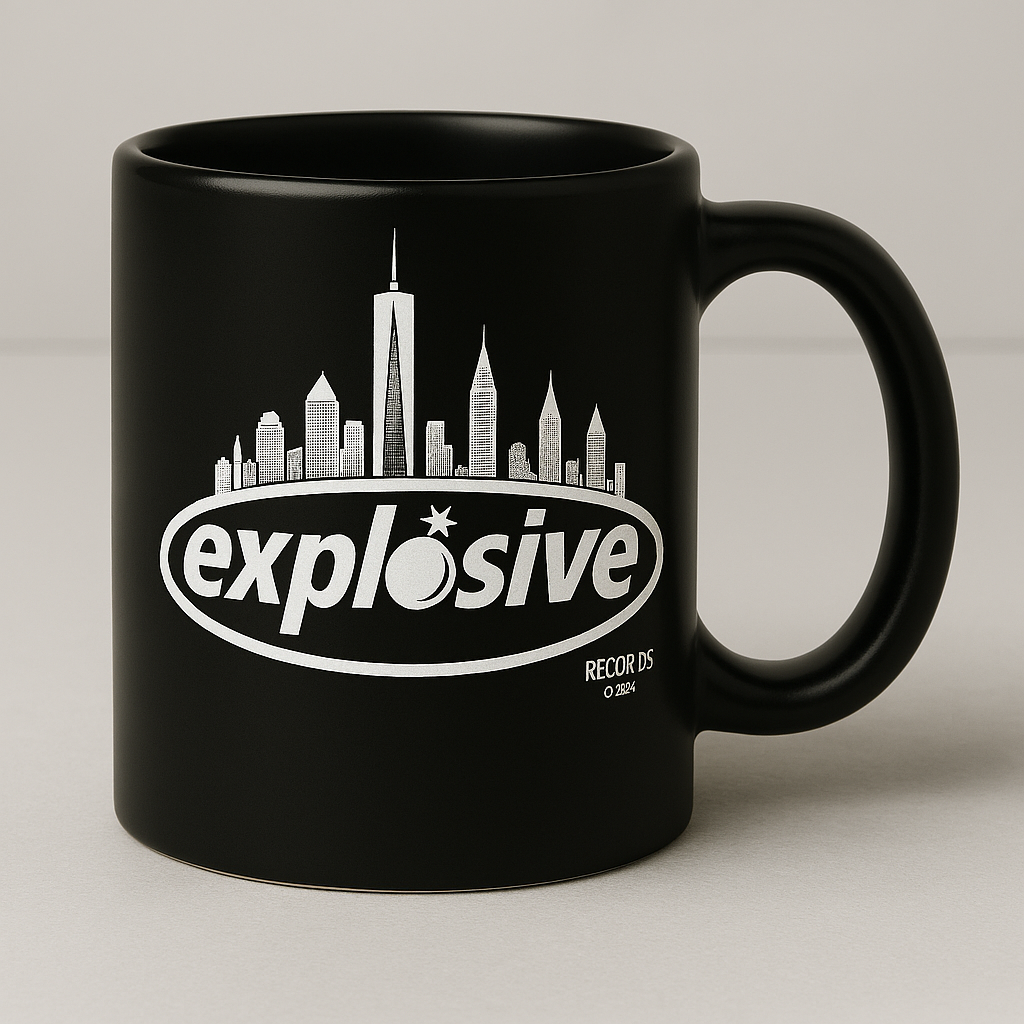 Explosive Black Mug Orig Logo